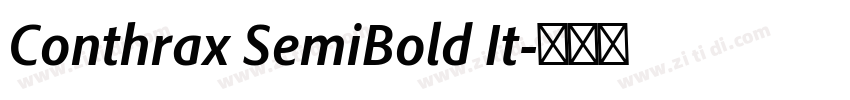 Conthrax SemiBold It字体转换 Conthrax SemiBold It字体转换